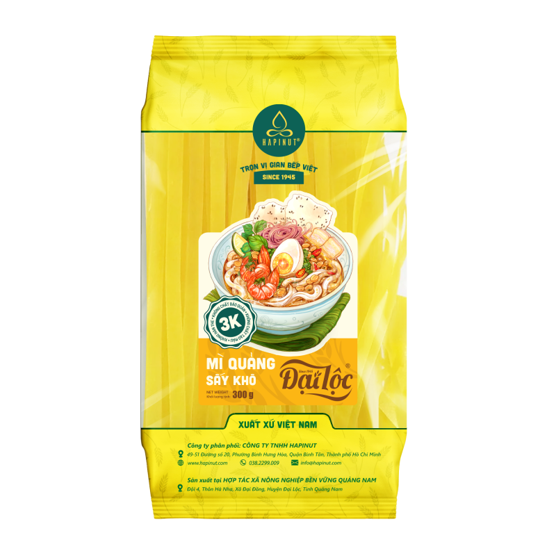 Mì Quảng khô Hapinut 480G