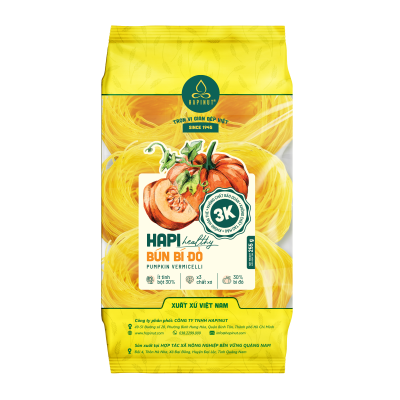 Bún bí đỏ HAPI – Ít tinh bột, 100% tự nhiên, bí đỏ tươi