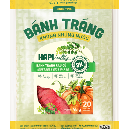 Bánh tráng HAPI rau củ - không nhúng nước 45 g